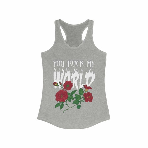 Camiseta sin mangas con espalda cruzada "You Rock my World"