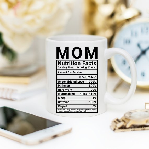 Mom Nutrition Facts Mug