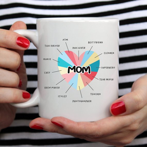 Mom Heart Mug